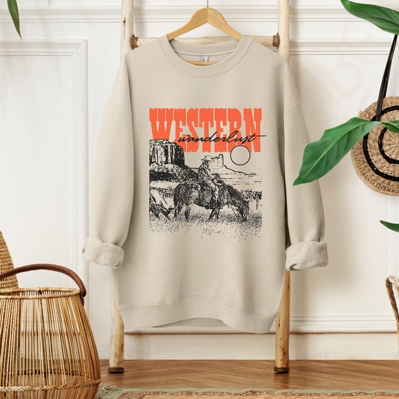 🚨 SALE 🚨 Western Wanderlust Graphic Crewneck Sweatshirt - Picture 4 of 9